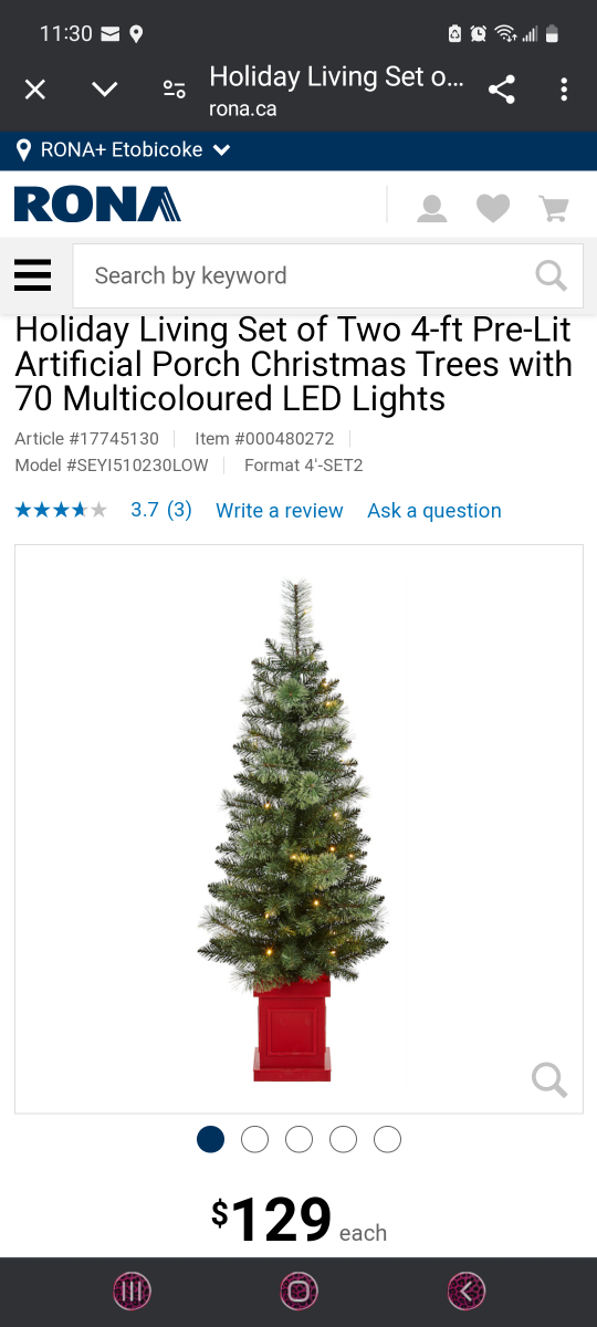 $129 New inbox lot of 2 Holiday living porch trees image indicator(4)