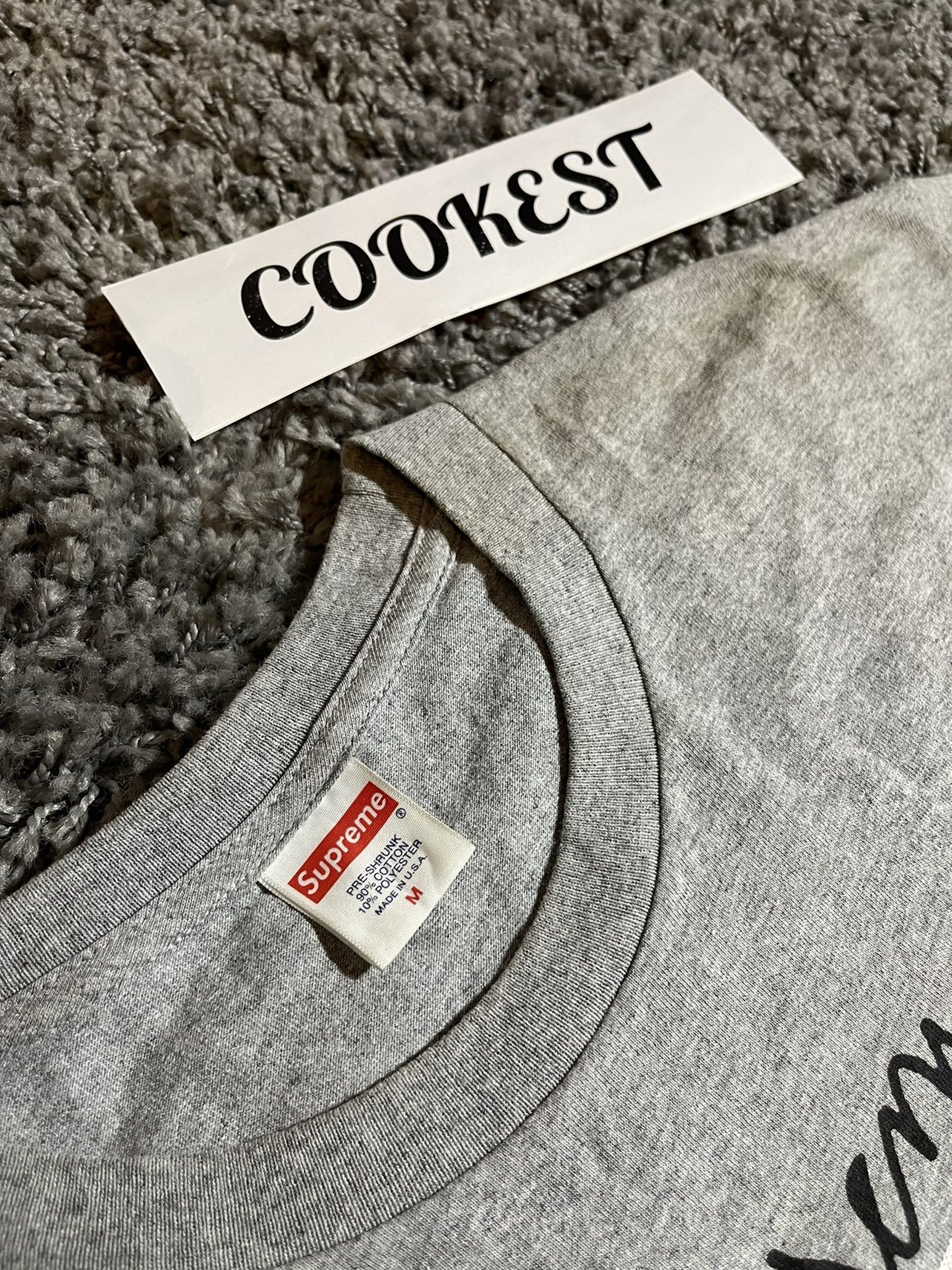 2018FW Supreme Madonna Tee T-Shirt Heather Grey image indicator(6)