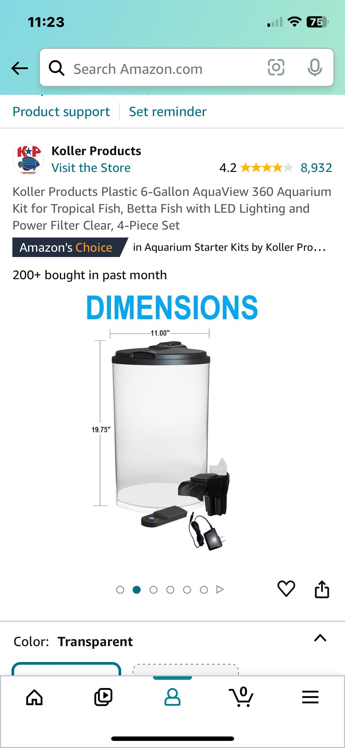 6 gallon aquarium for tropical fish - photo 2