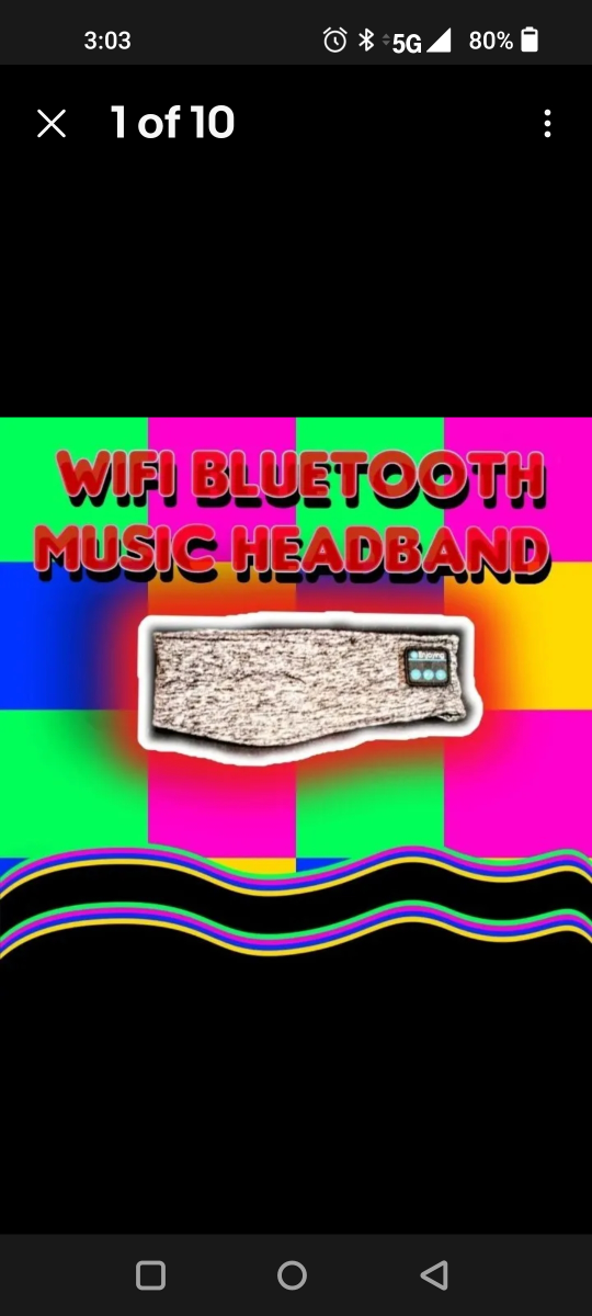 WiFi Bluetooth Headphones Headband - Android Elastic Sync Music