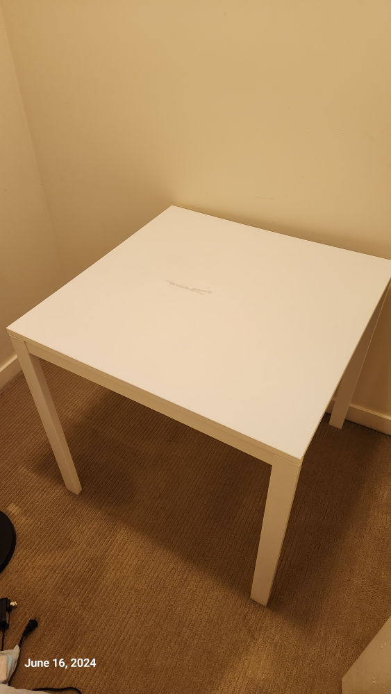 White Ikea table
