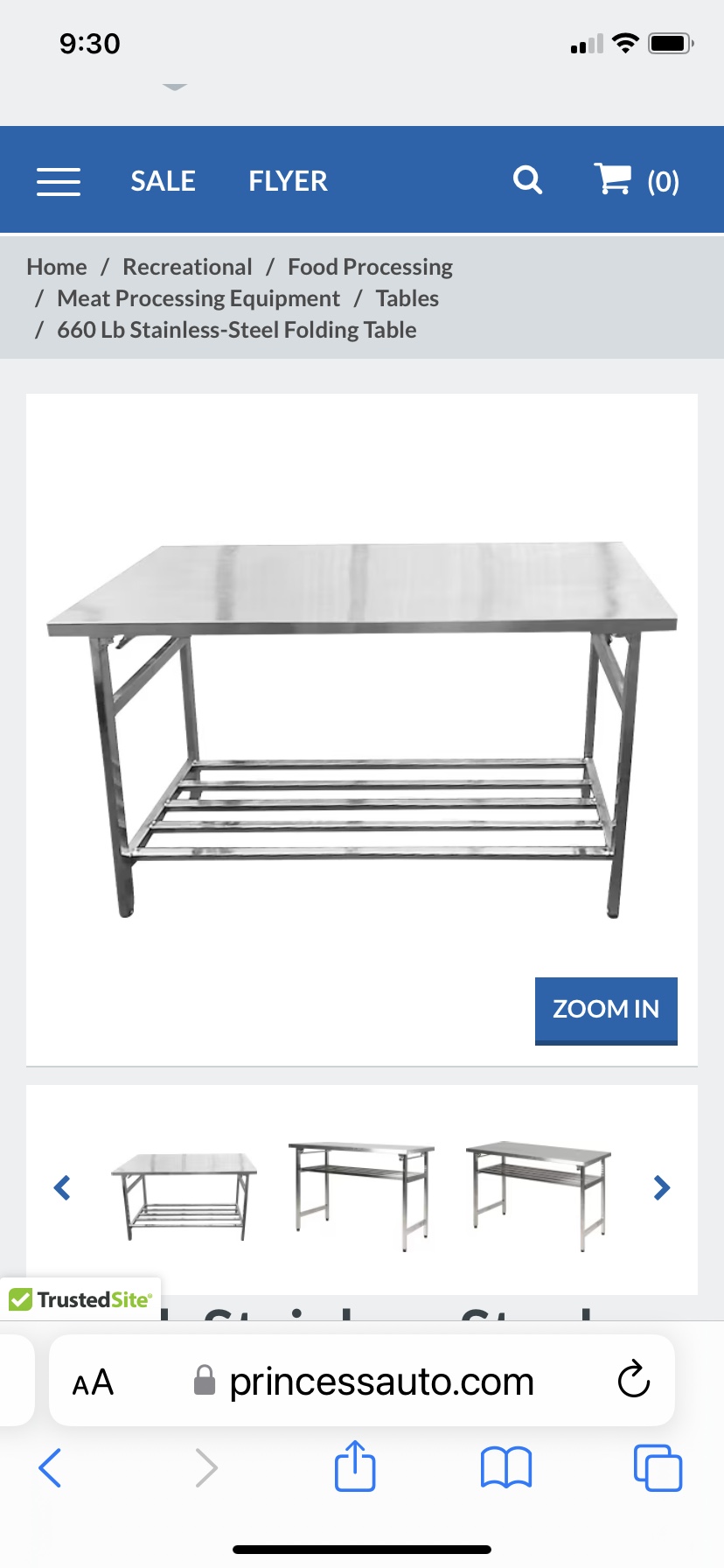 Stainless steel table thumbnail
