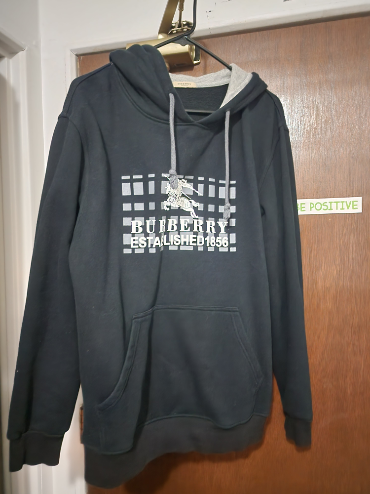 Burberry Black hoodie size M thumbnail