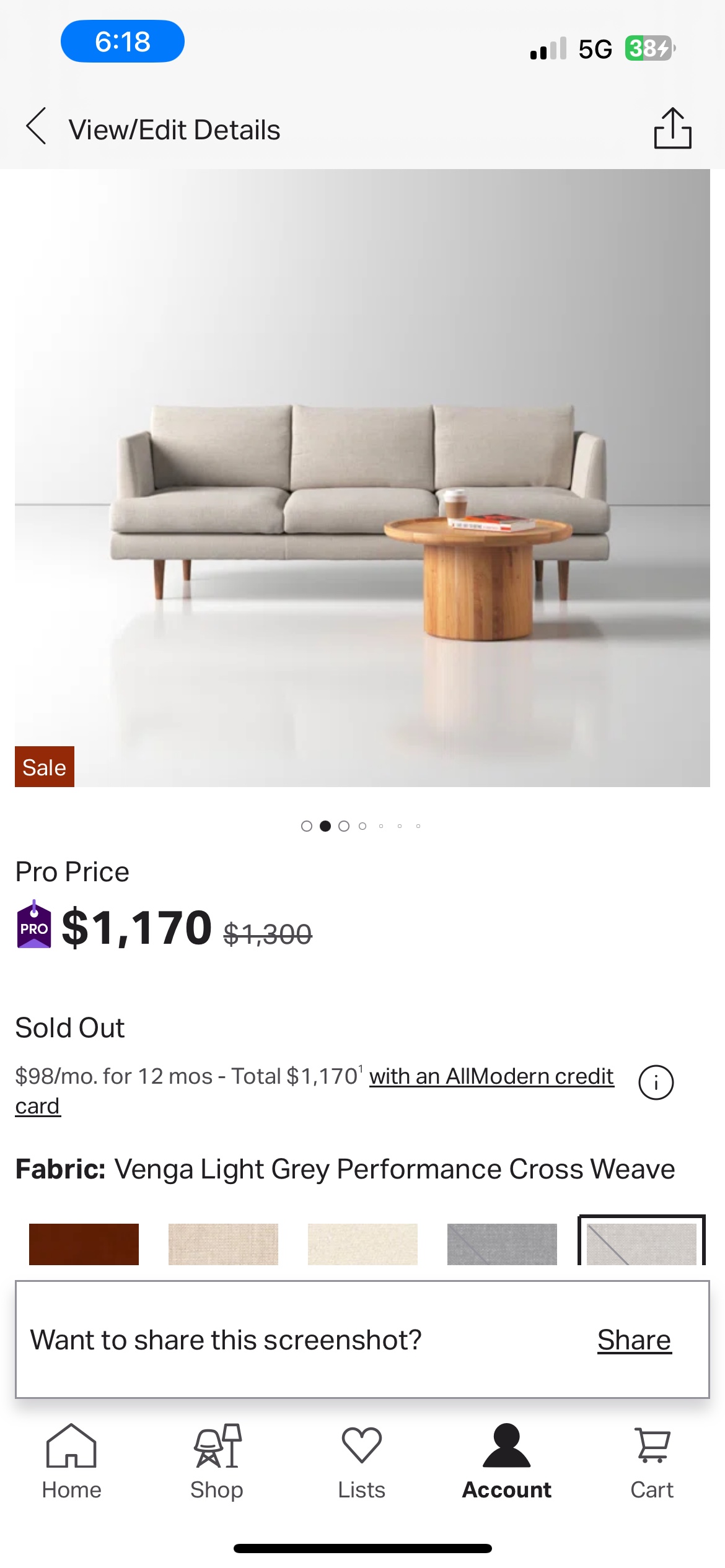 AllModern Miller Upholstered Sofa 84” - photo 4