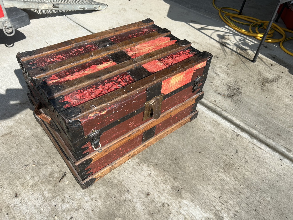 Old Antique Steam Chest