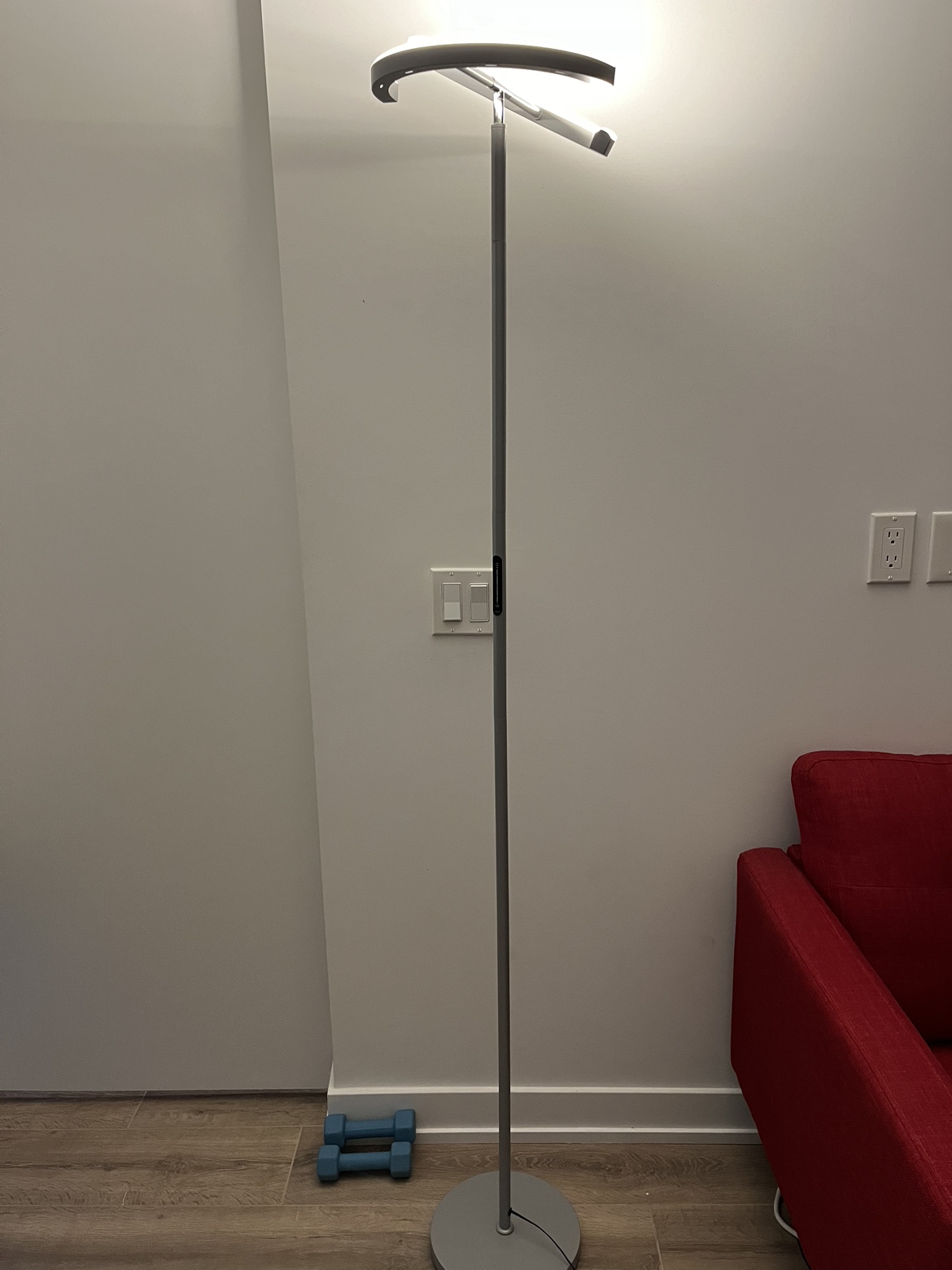 LED Floor lamp, Split Design, Grey Colour