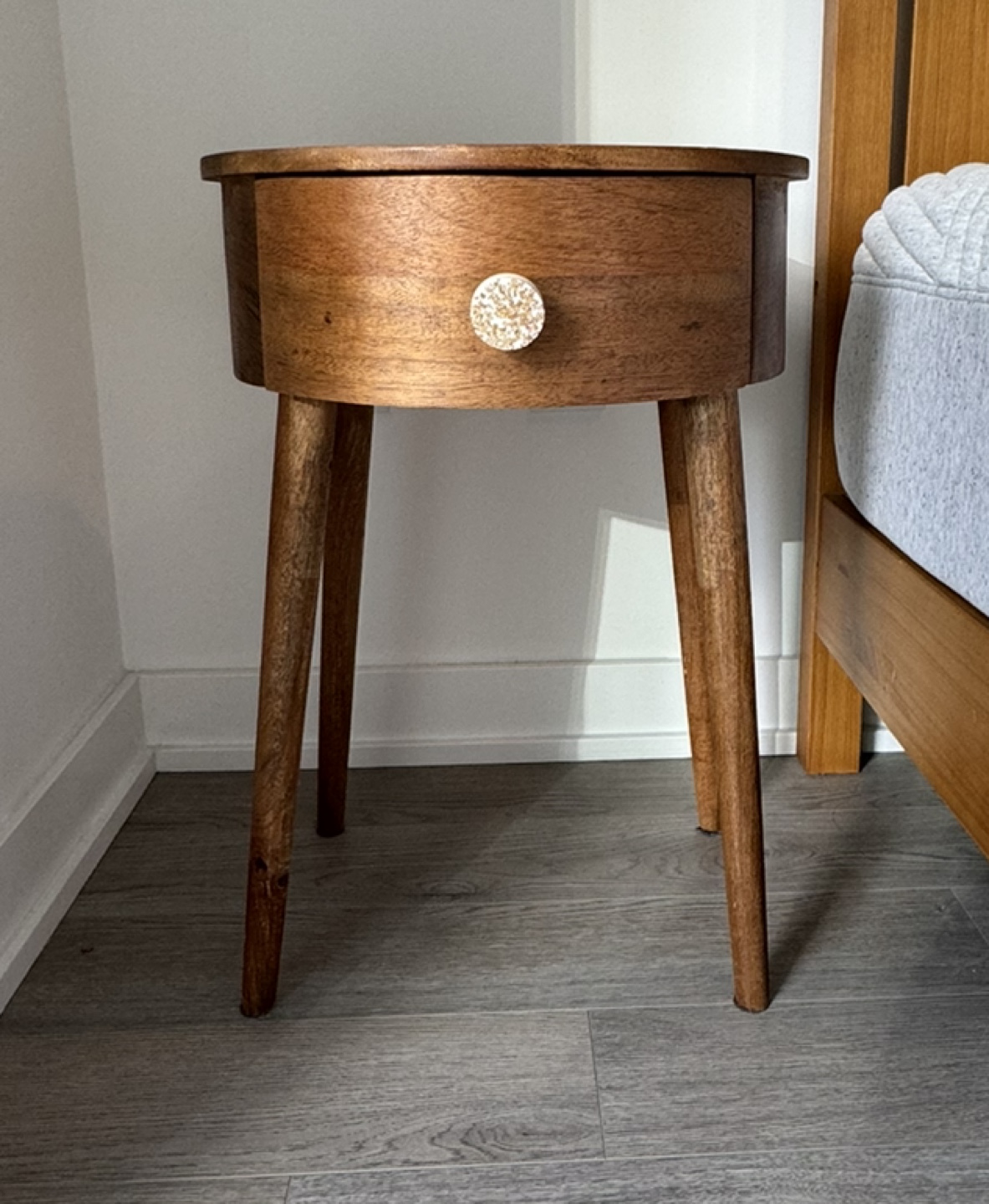 Wood bedside table thumbnail