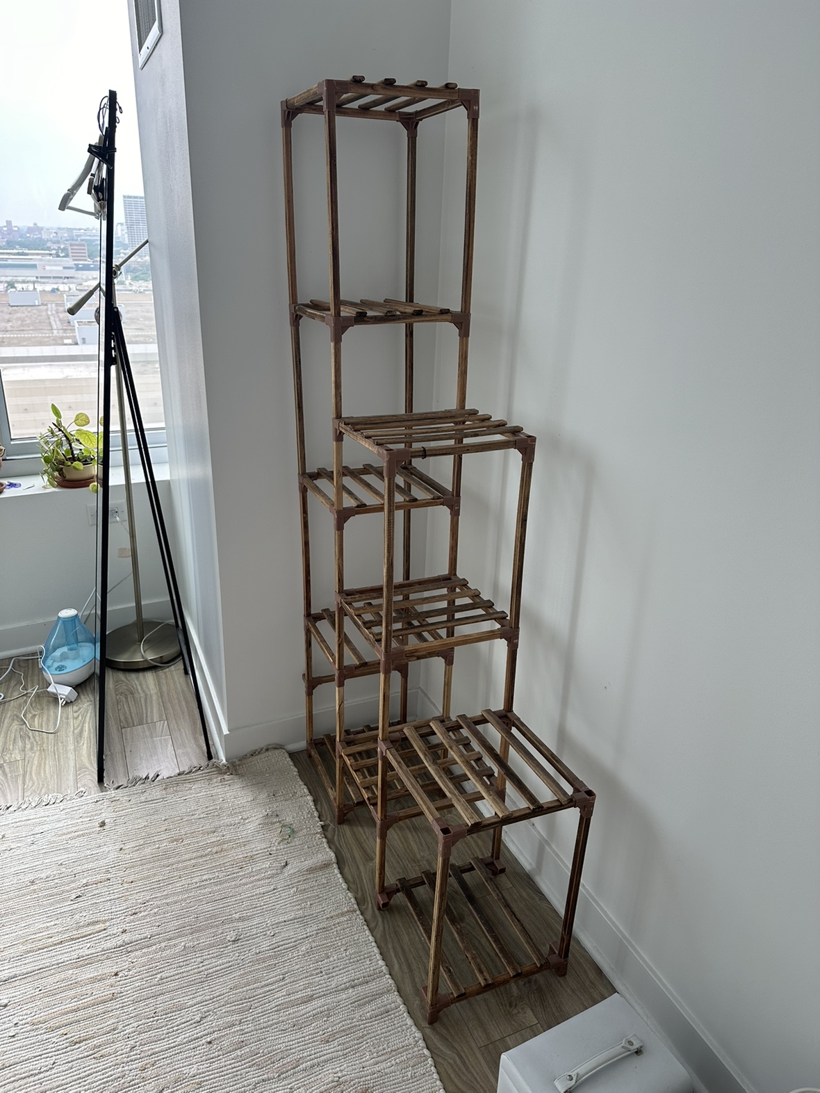 Modular Bamboo Bookshelf Plant Stand - photo 3