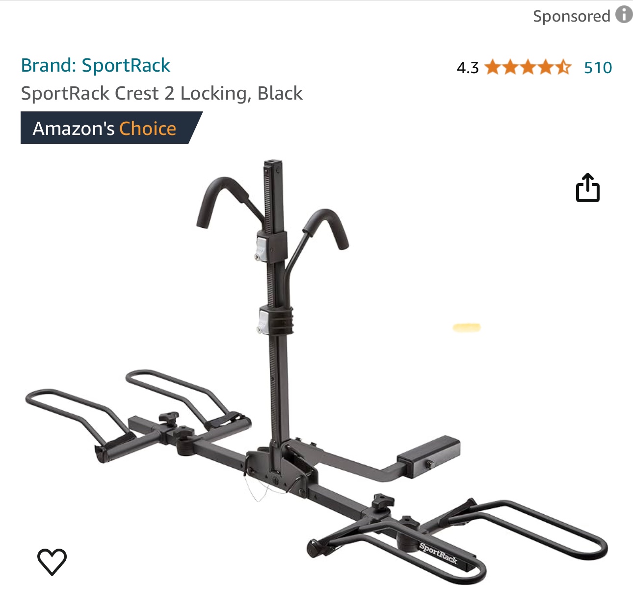Bike rack for a hitch
