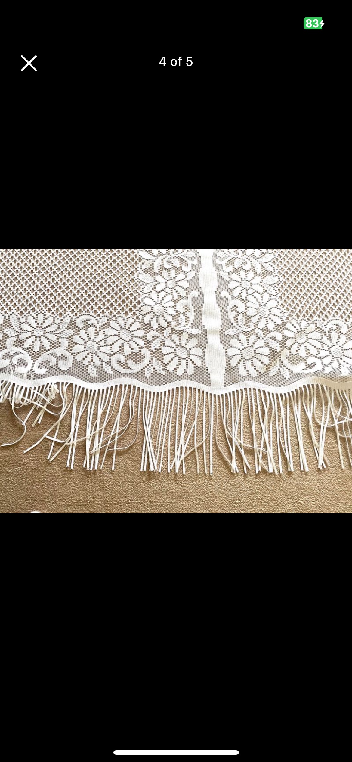 Boho Floral Design Lace Curtain Panel image indicator(4)
