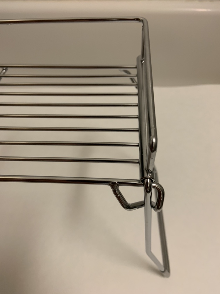 One Metal steel sink vanity organizer storage shelf collapsible image indicator(4)