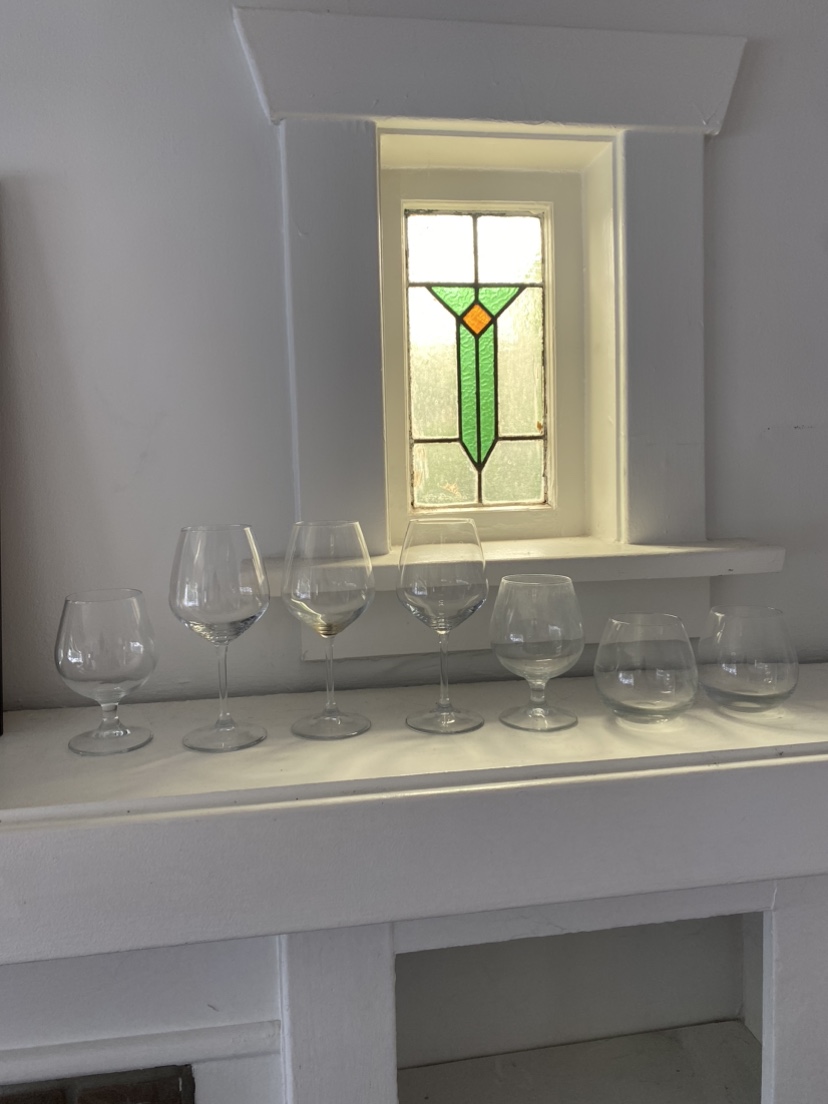 Wine and brandy glasses