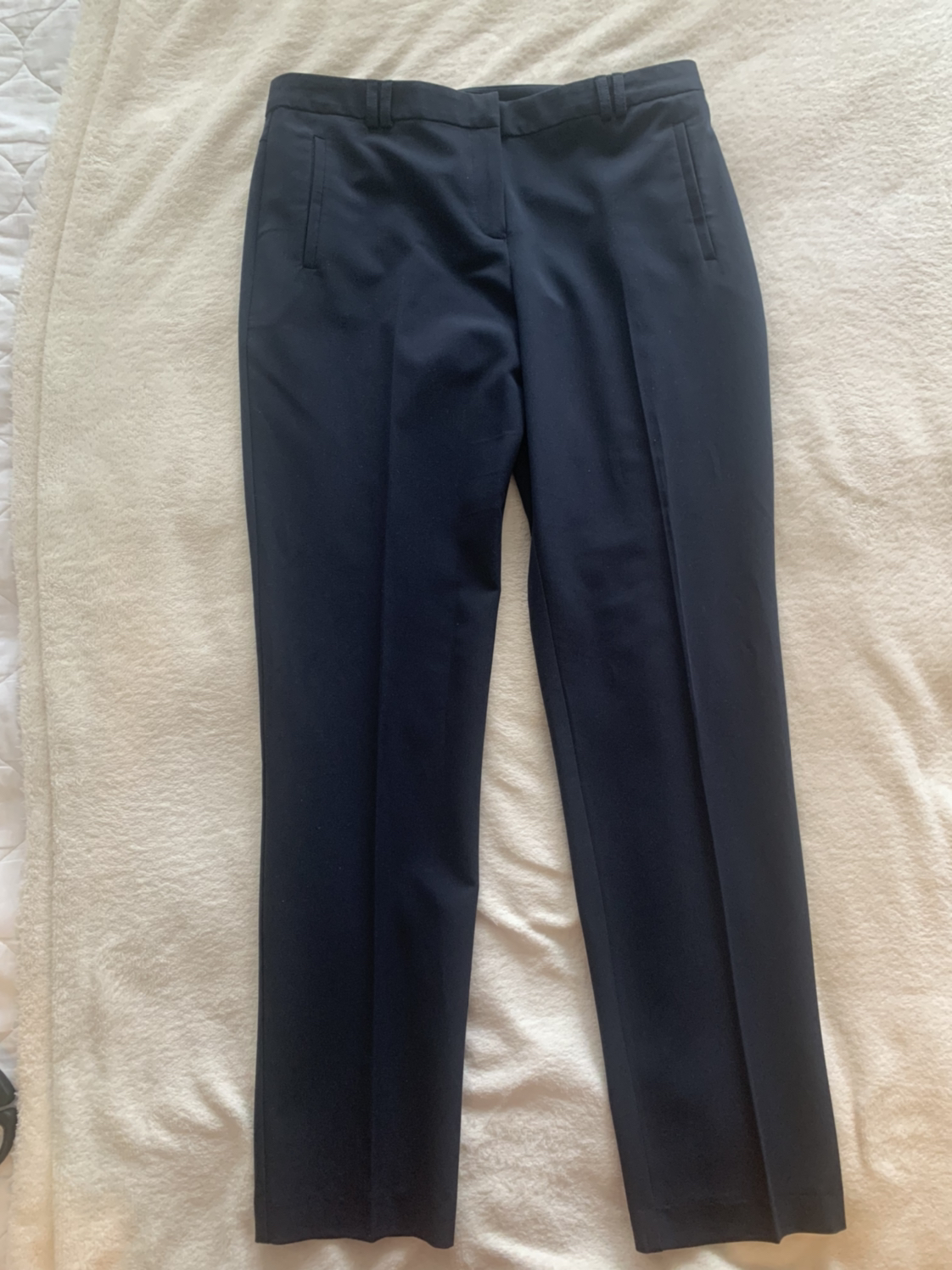 Navy pencil straight dress pants