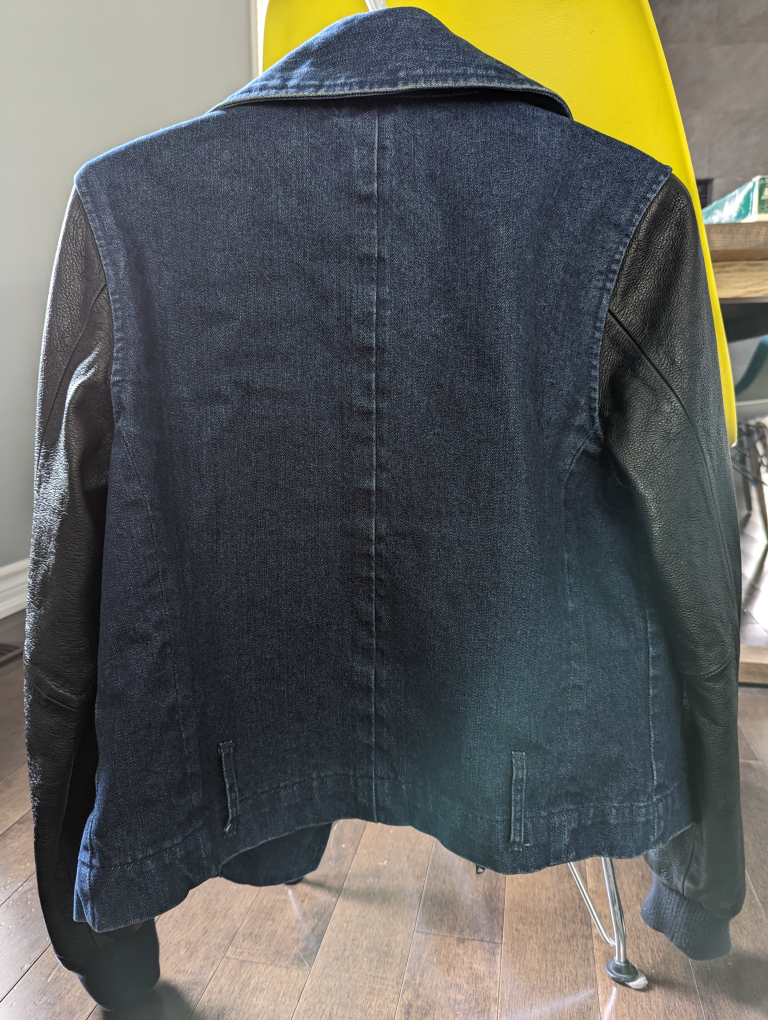 NIKE DENIM & LEATHER JACKET SZ M image indicator(5)