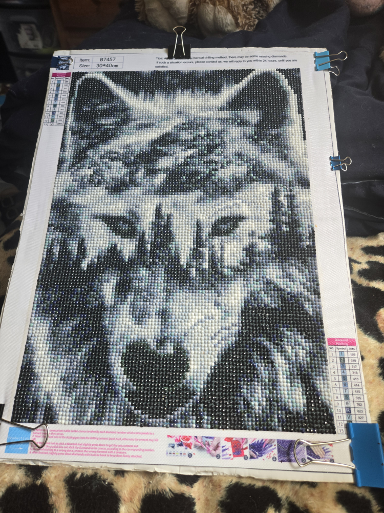 Wolf diamond painting thumbnail