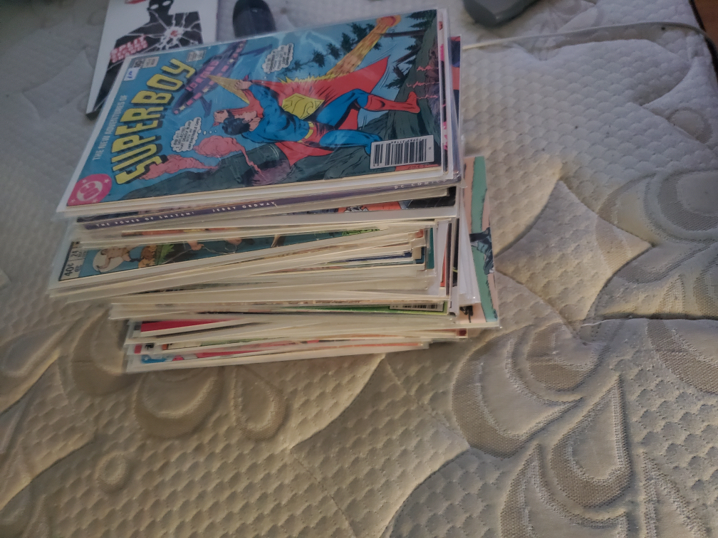 stack of comics