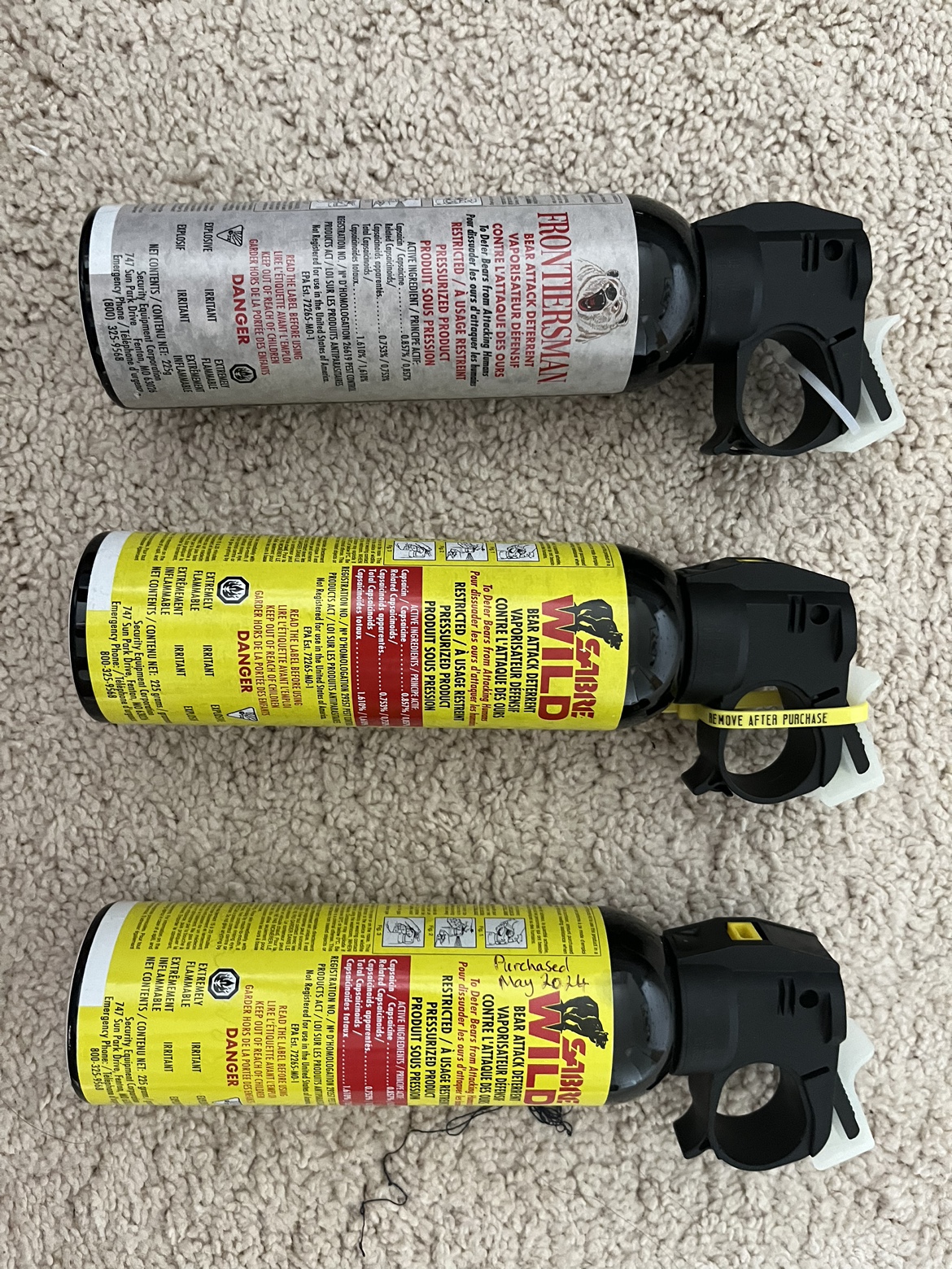 Bear spray