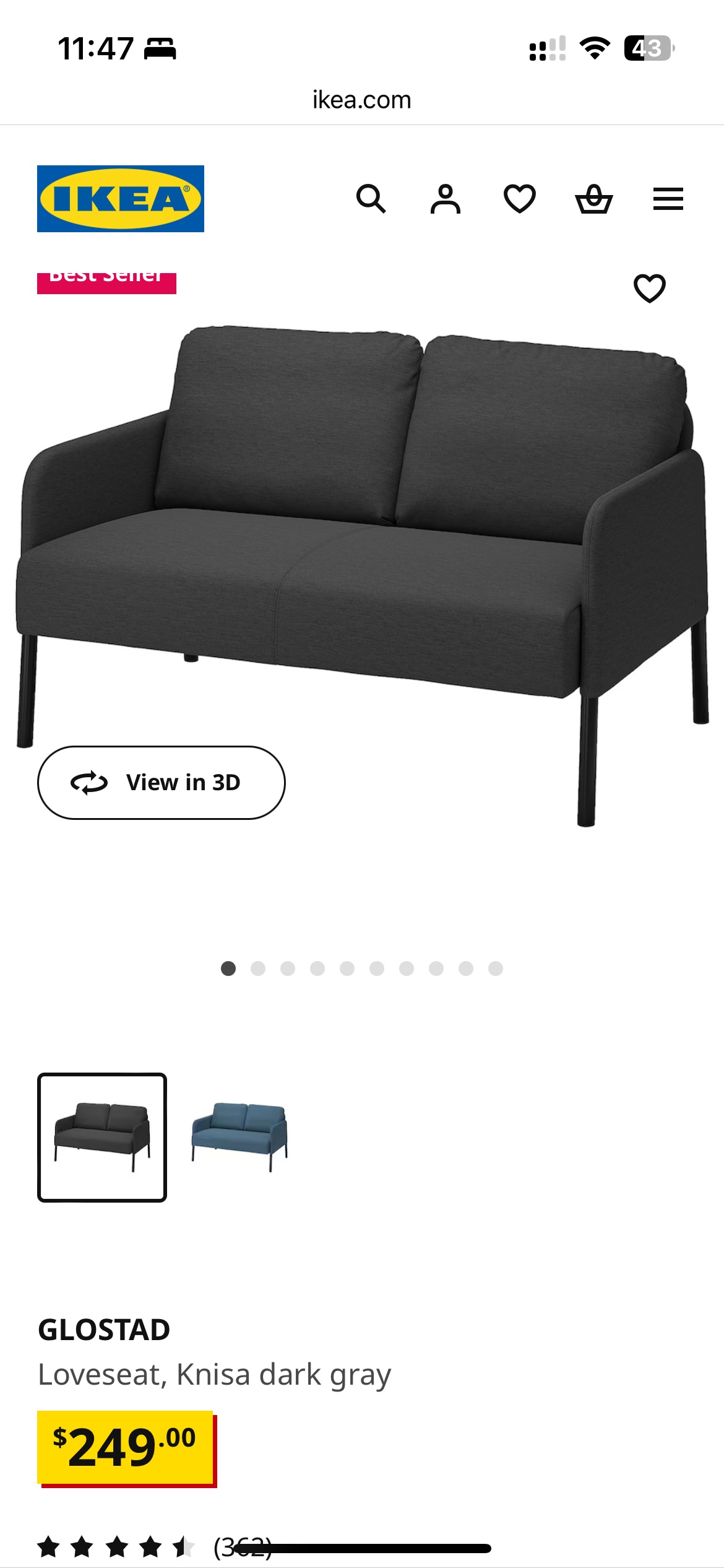 Ikea Glostad sofa - photo 4