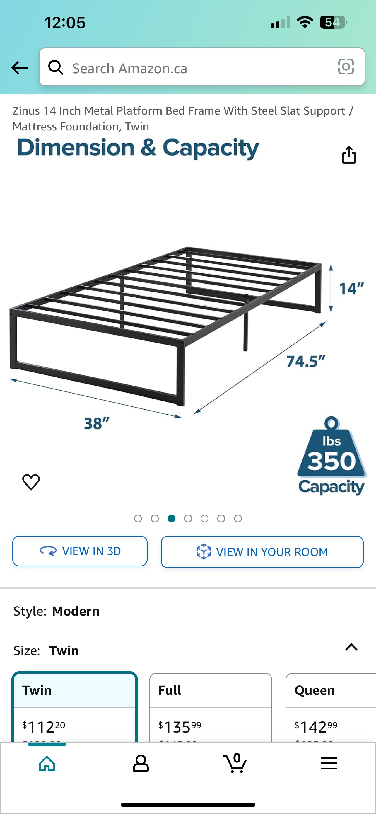 Twin bed frame brand new ZINUS