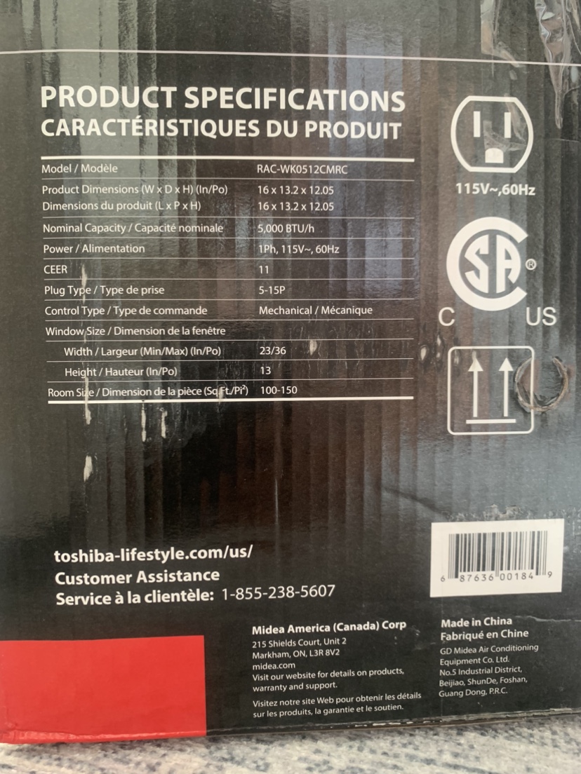 Toshiba 5,000 Btu 115-Volt Window Air Conditioner - photo 3