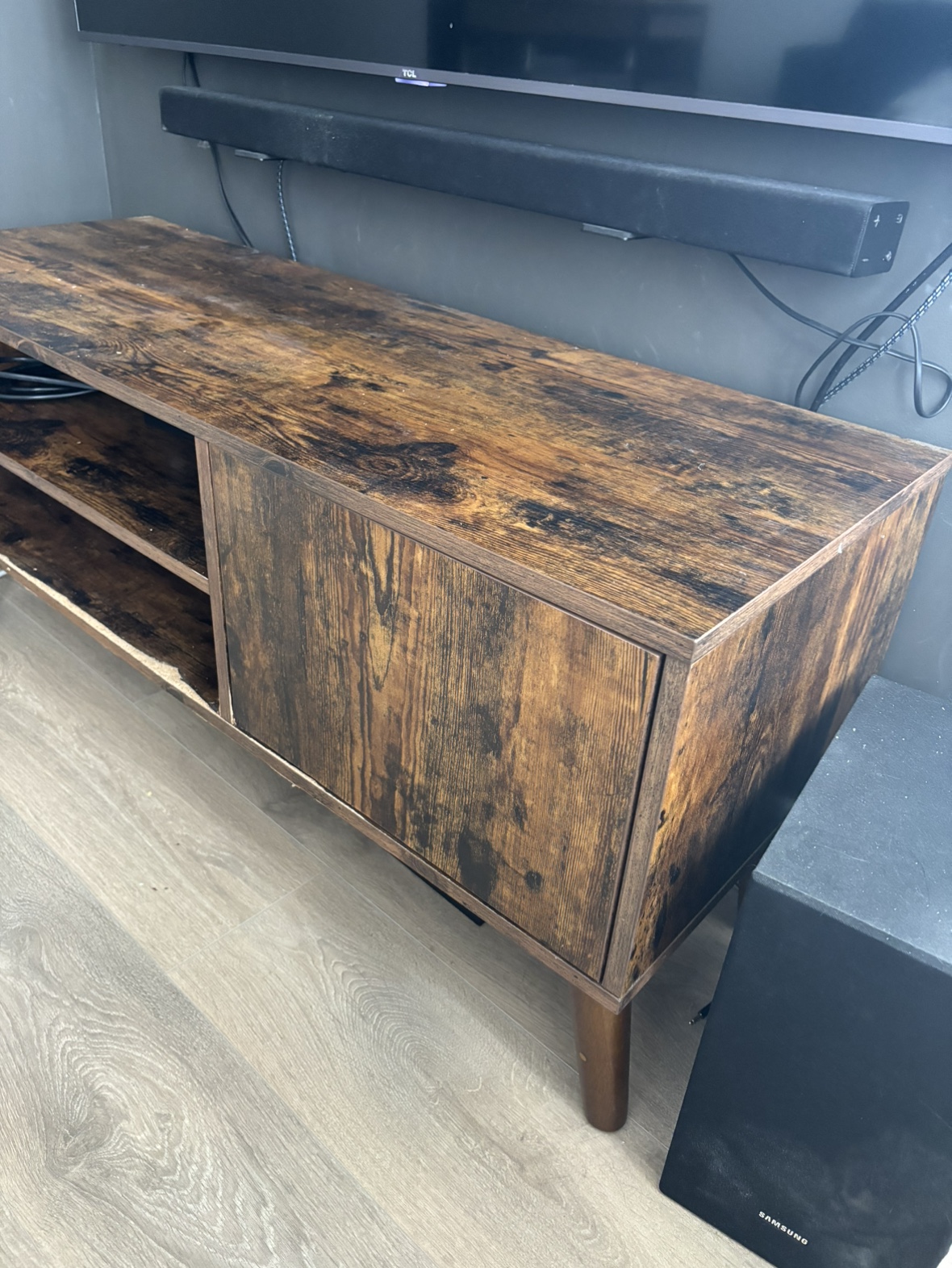 Wood TV stand - photo 2