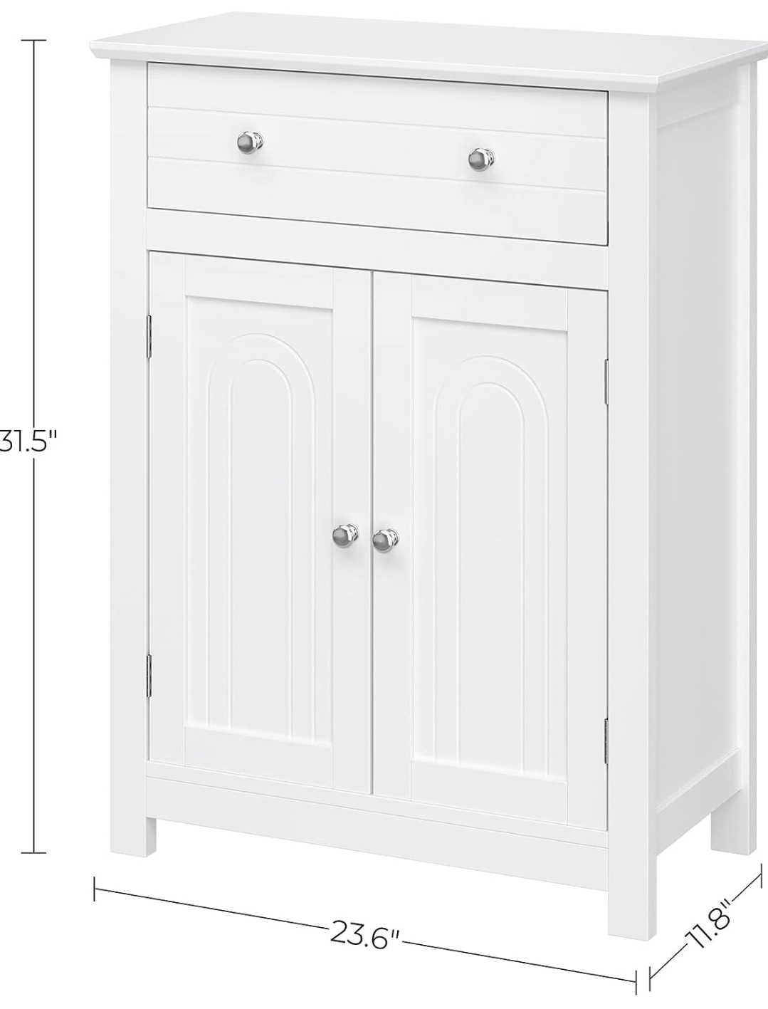 VASAGLE Free Standing Bathroom Cabinet, Kitchen Cupboard Storage image indicator(3)