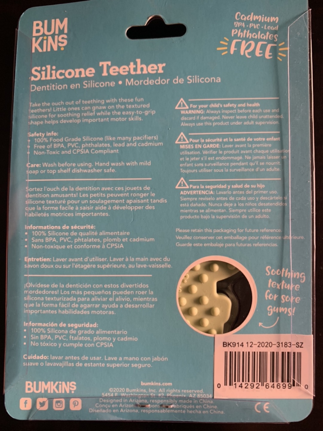 Bumkins Silicone Teethet - Cuddly Cactus image indicator(2)