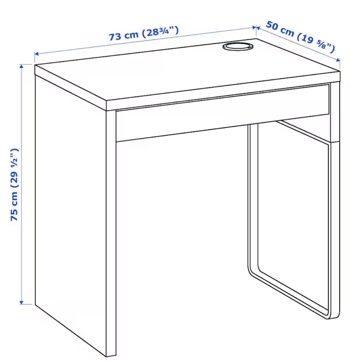 IKEA micke white desk - photo 3