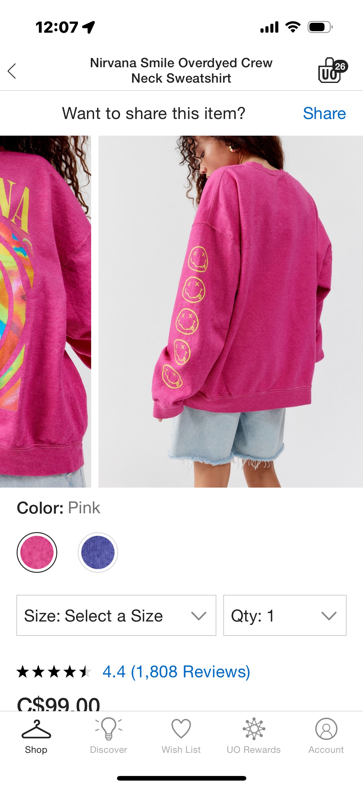 Urban Outfitters Nirvana Oversized Sweatshirt - photo 3