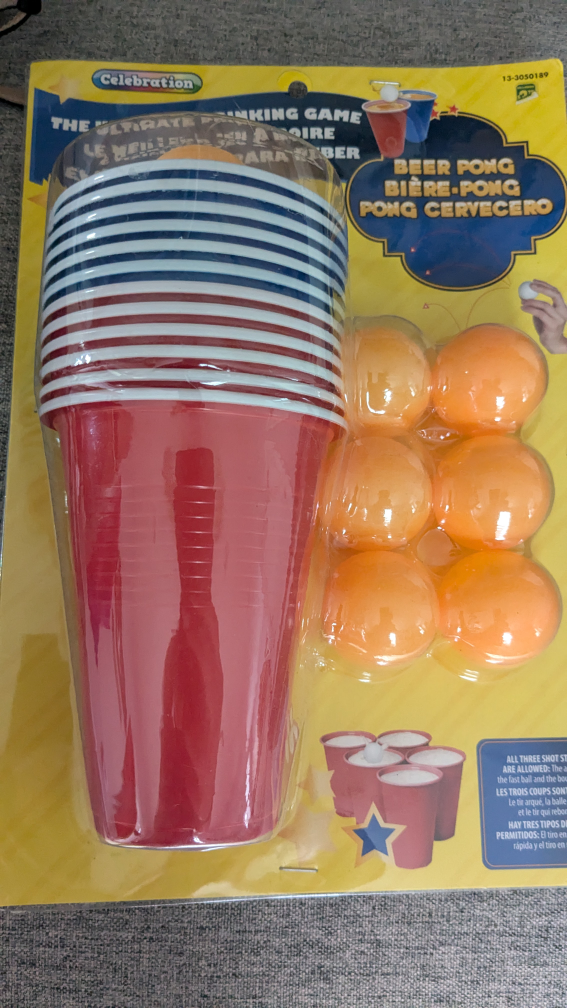 beer pong set