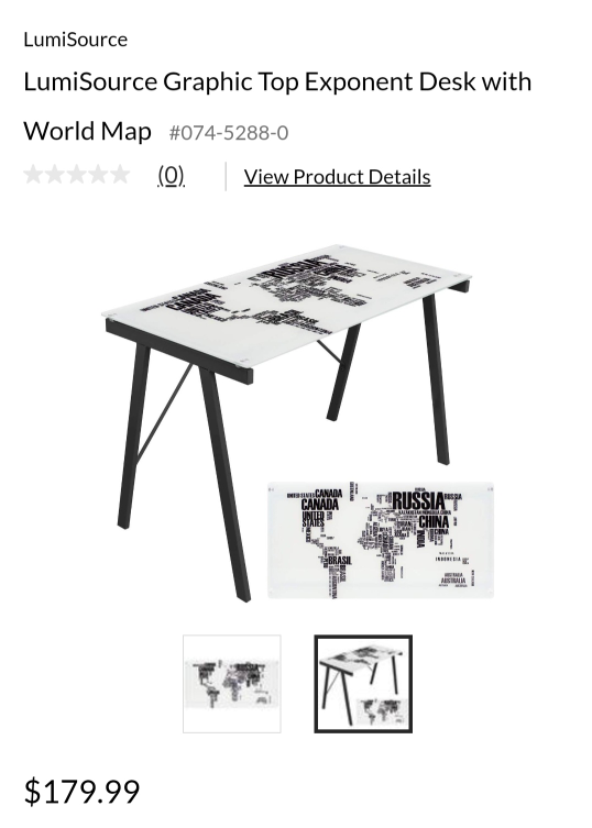 (Retail $180) Metal frame & glass top desk thumbnail