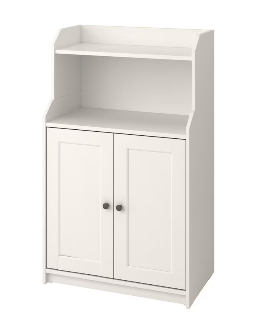 HAUGA Cabinet with 2 doors, White