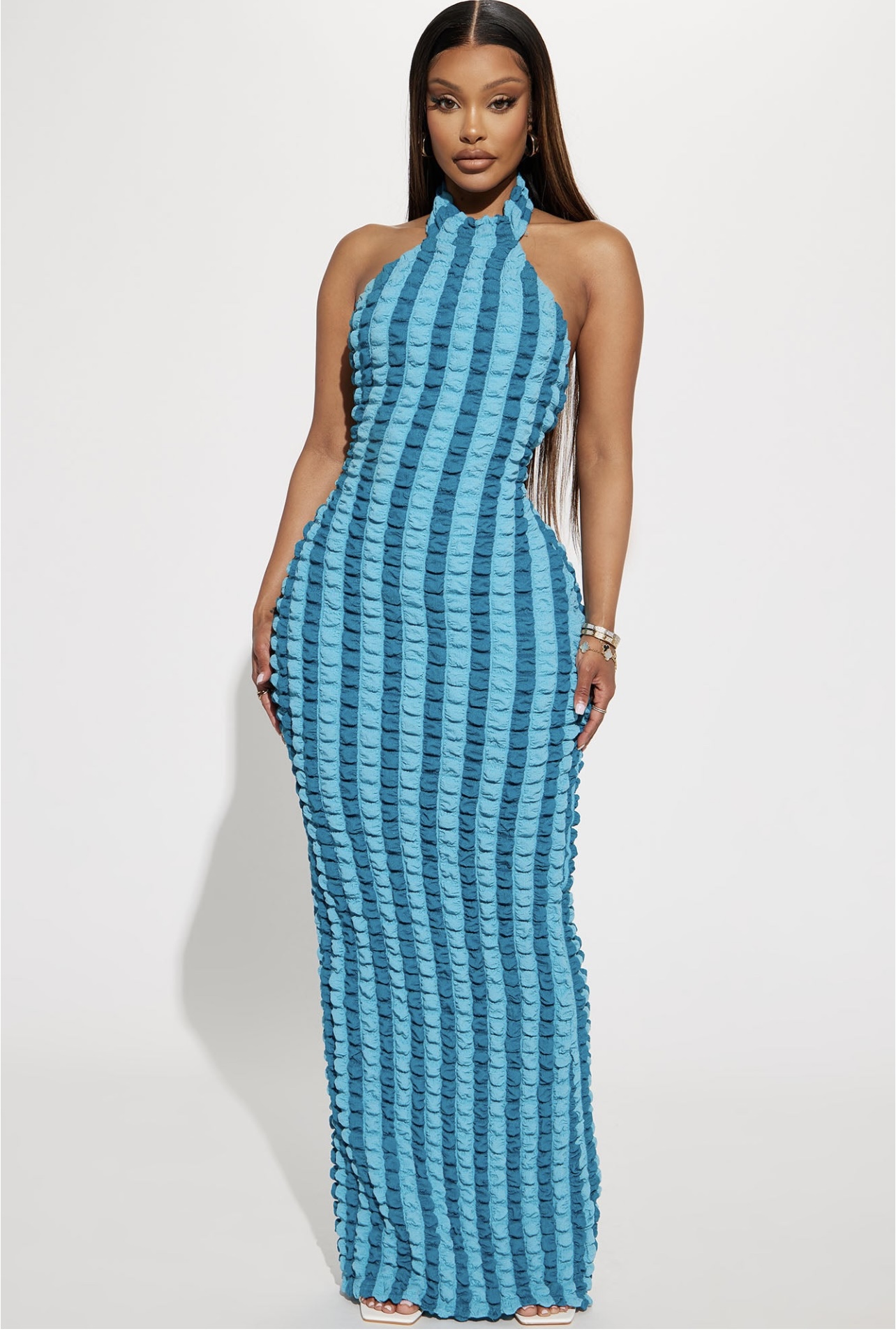 Sweet Treat Maxi Dress- Turquoise thumbnail