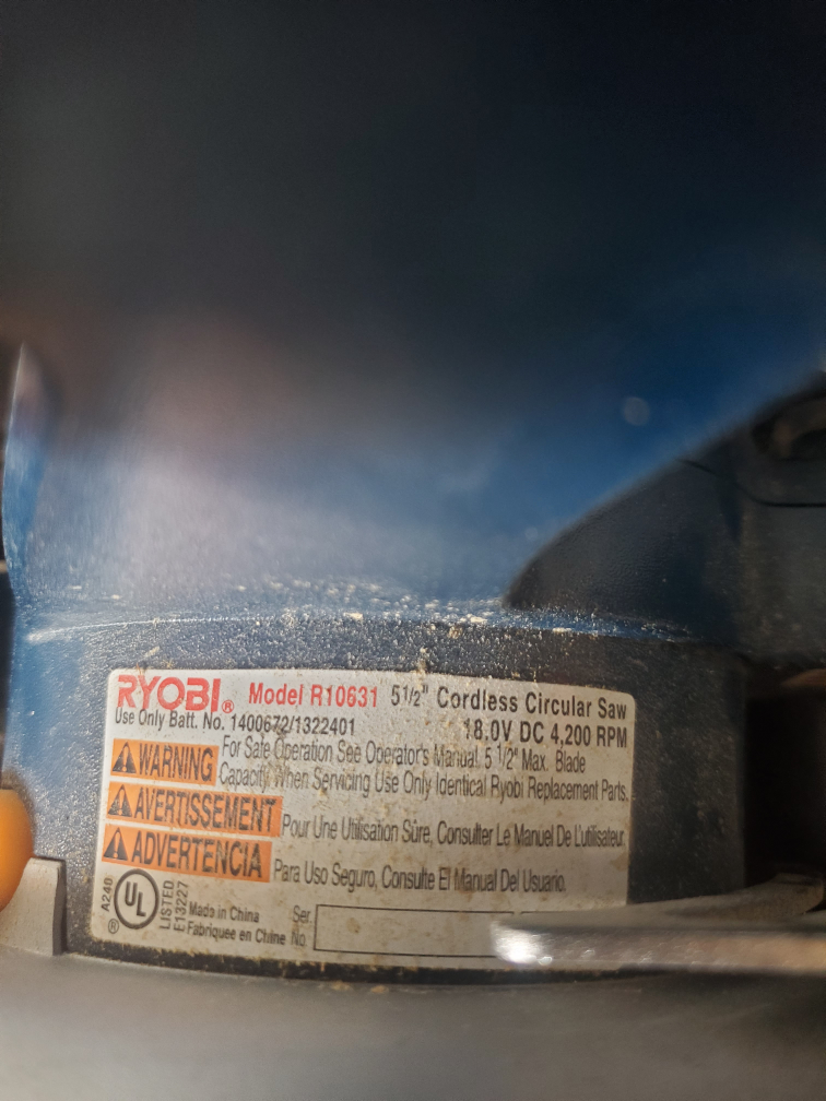 Ryobi 5 1/2" Cordless Circular Saw Recriprocating 18v Set image indicator(3)