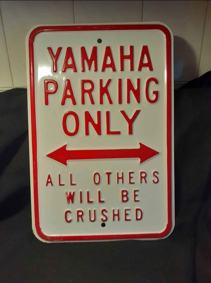 Vintage YAMAHA Parking Sign Beautiful condition