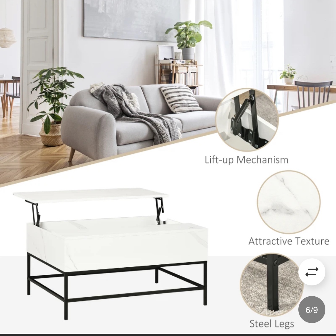 Beautiful White Coffee Table - photo 5