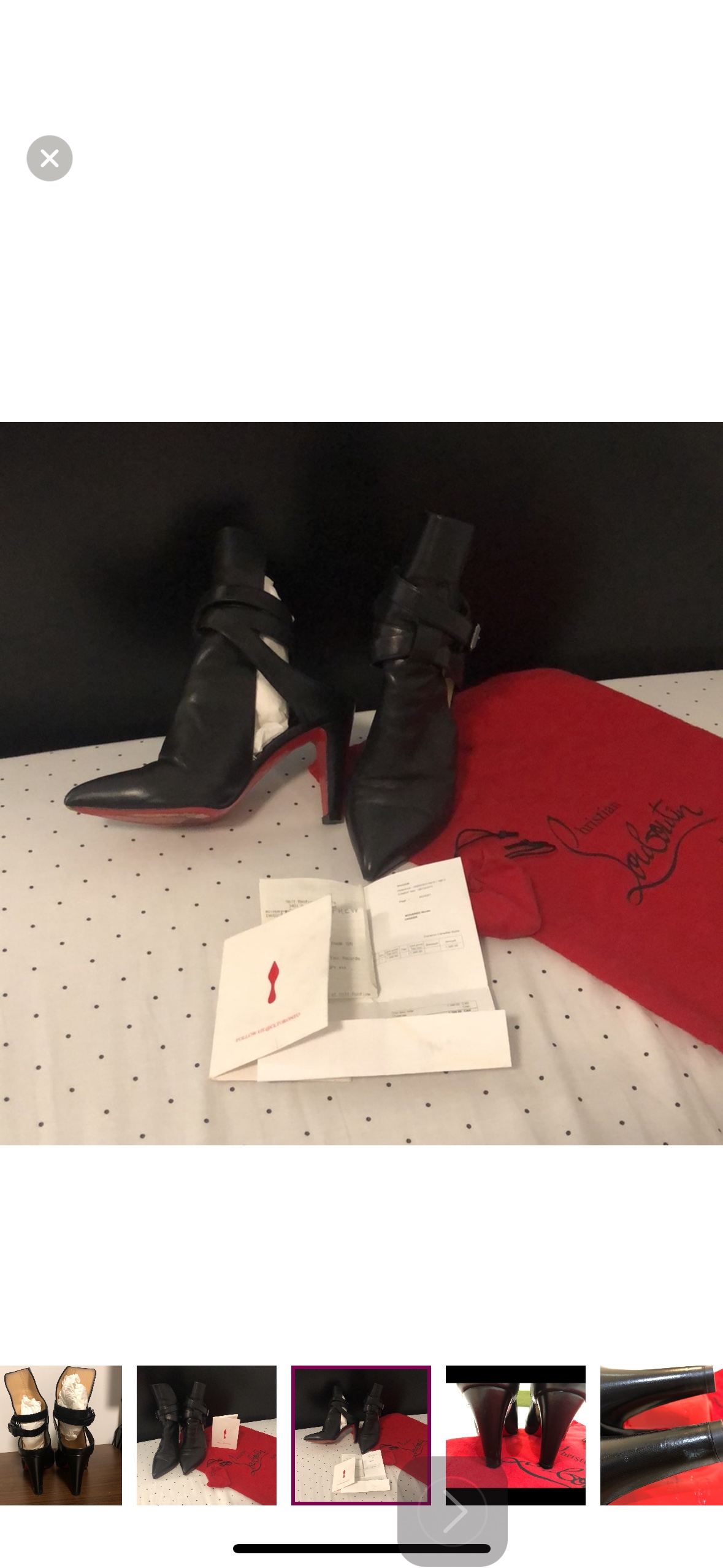 Christian Louboutin Pointipik leather half booties image indicator(3)