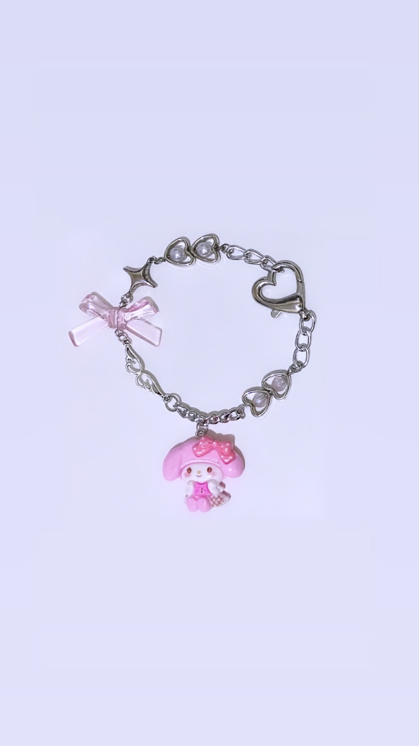 MyMelody Sanrio Pink Bow Bracelet thumbnail