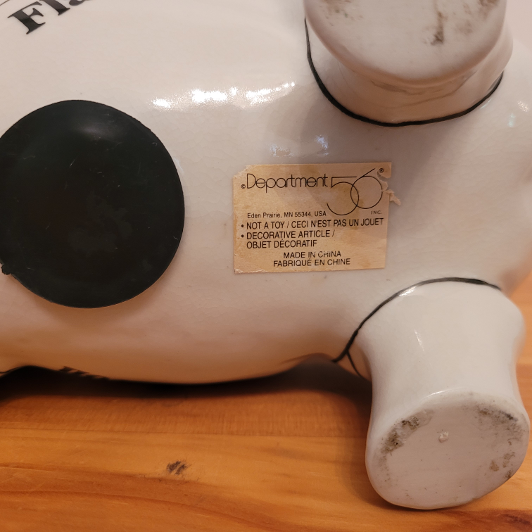 Vintage DEPARTMENT 56 Butcher Chart Piggy Bank image indicator(8)