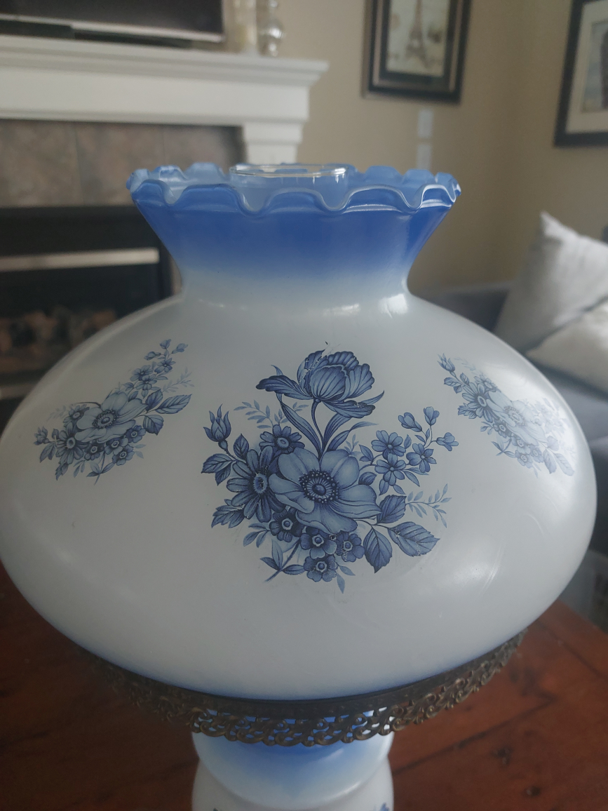 Gone with the Wind blue hurricane lamps electric - photo 4