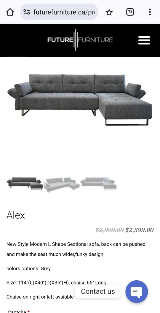 New Style Modern L Shape Sofa bed