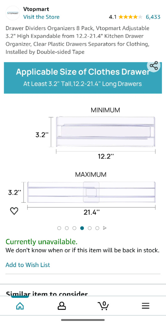 Drawer Dividers Organizer 8 Pack - photo 4