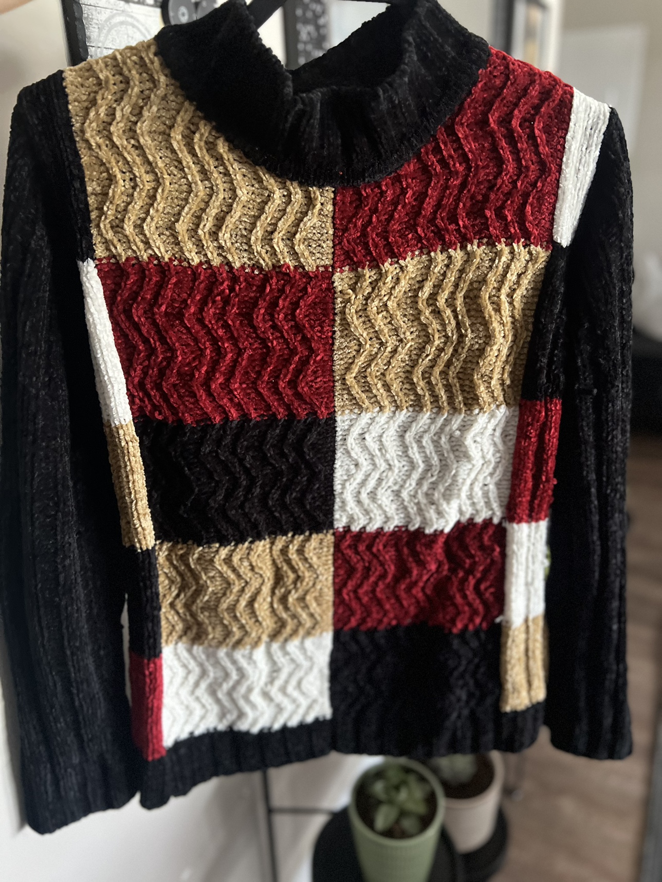 cowl neck sweater
