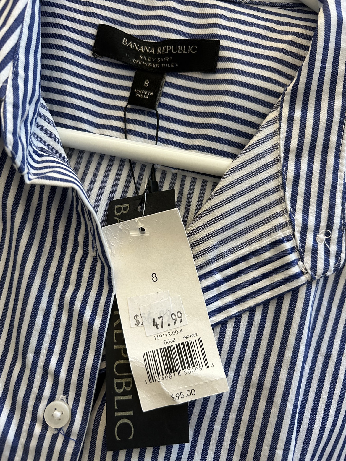 Banana Republic Striped Shirt, Brand New! (Size 8) thumbnail