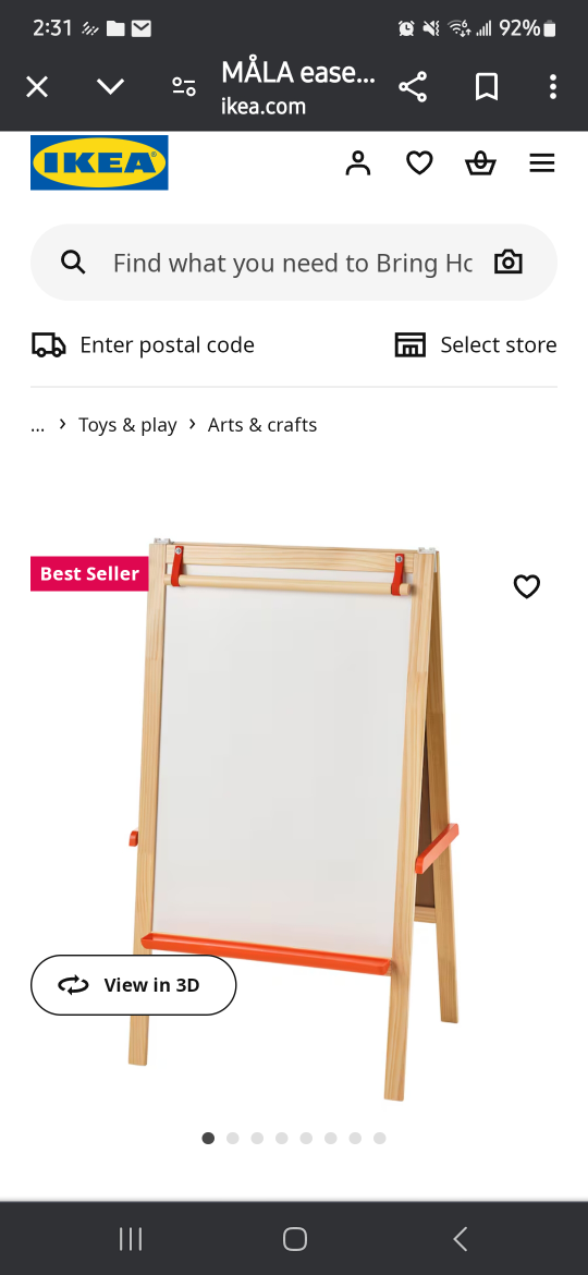Kids chalkboard and white board
