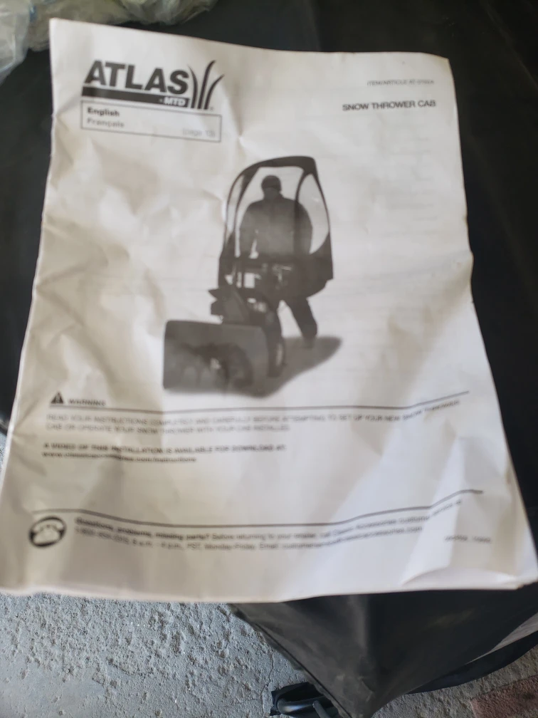 cover for snow blower. image indicator(4)