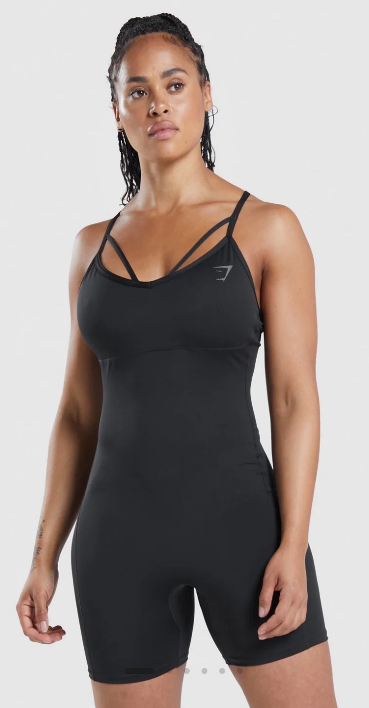 Romper jumpsuit Gymshark POWER ALL IN ONE small black thumbnail