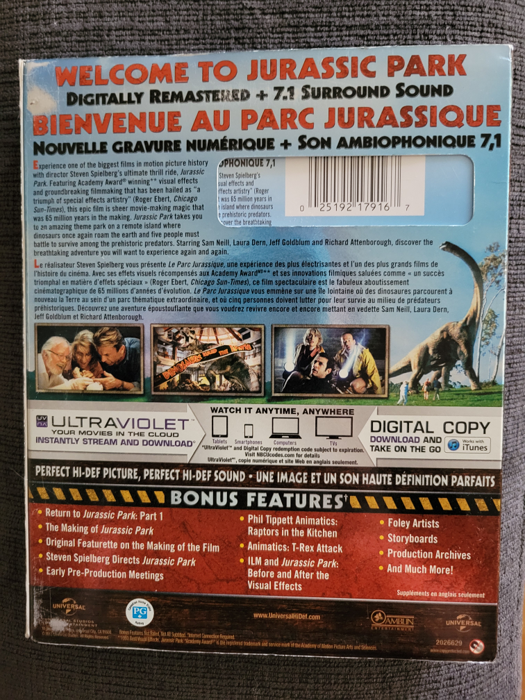Jurassic Park Trilogy on Blu-Ray image indicator(2)