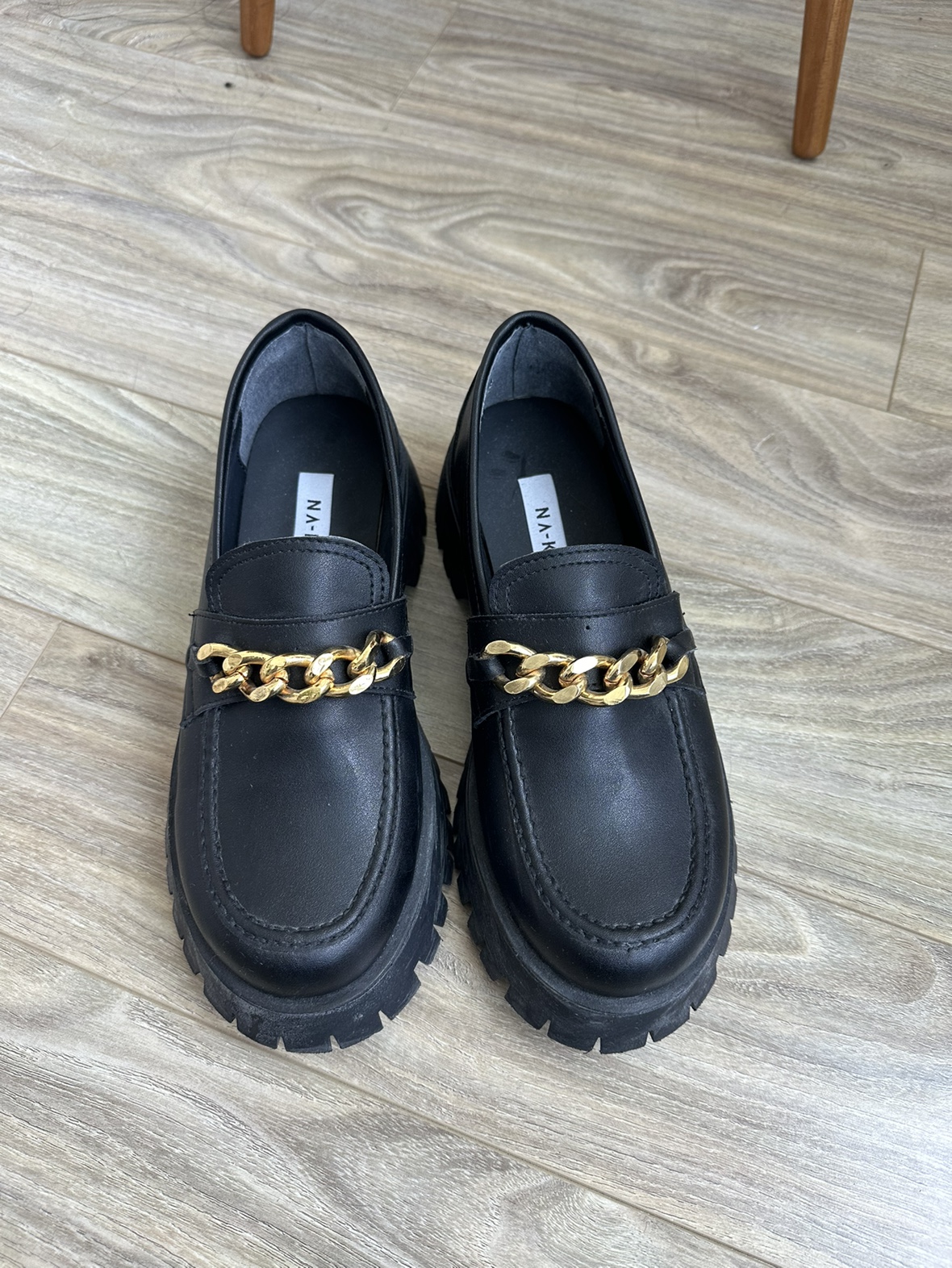 NA-KD Black Chunky Loafers Size 7.5 thumbnail