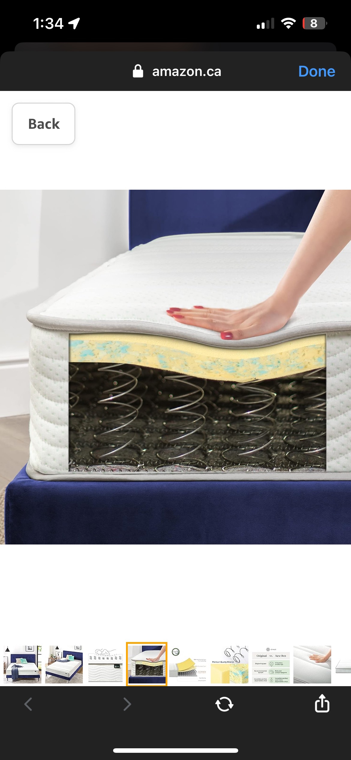MOVE OUT SALE ! Queen size mattress + bed frame and headboard - photo 5